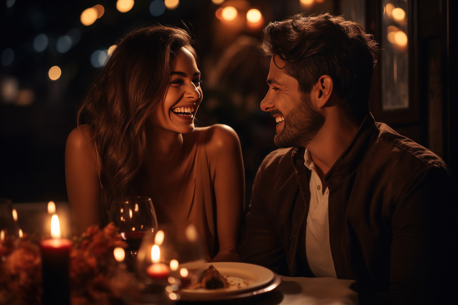 Een volwassen man in een elegant pak die een diepgaand gesprek heeft tijdens een date.